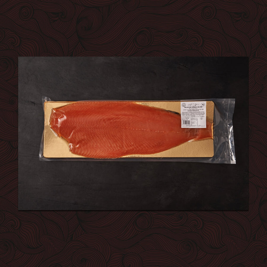 Large Sliced Side of Goldstein Smoked Salmon (approx 1.3-1.5kg) - Oily