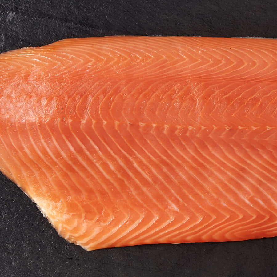 Large Un-Sliced Side of Goldstein Smoked Salmon (approx 1.3-1.5kg) - Oily - KOSHER FOR PASSOVER